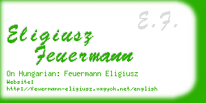 eligiusz feuermann business card